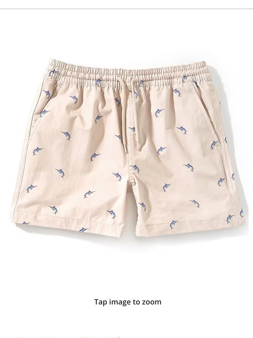 Class Club Boys Swordfish Print Shorts Tan Pink NWOT Size 2T